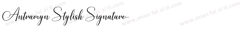 Antramyn Stylish Signature字体转换
